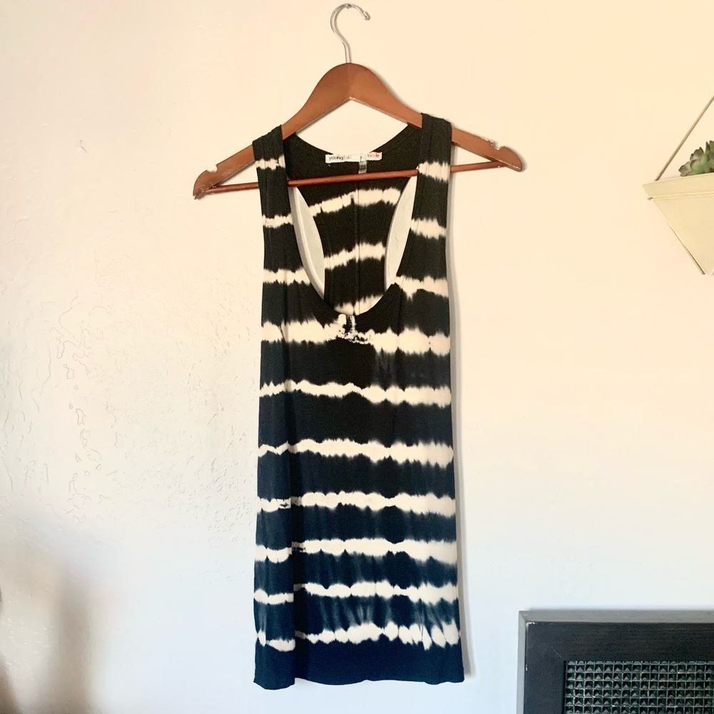 Young, Fabulous & Broke tie die tank top